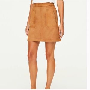NWT Loft Camel Tan  Suede Skirt 4p